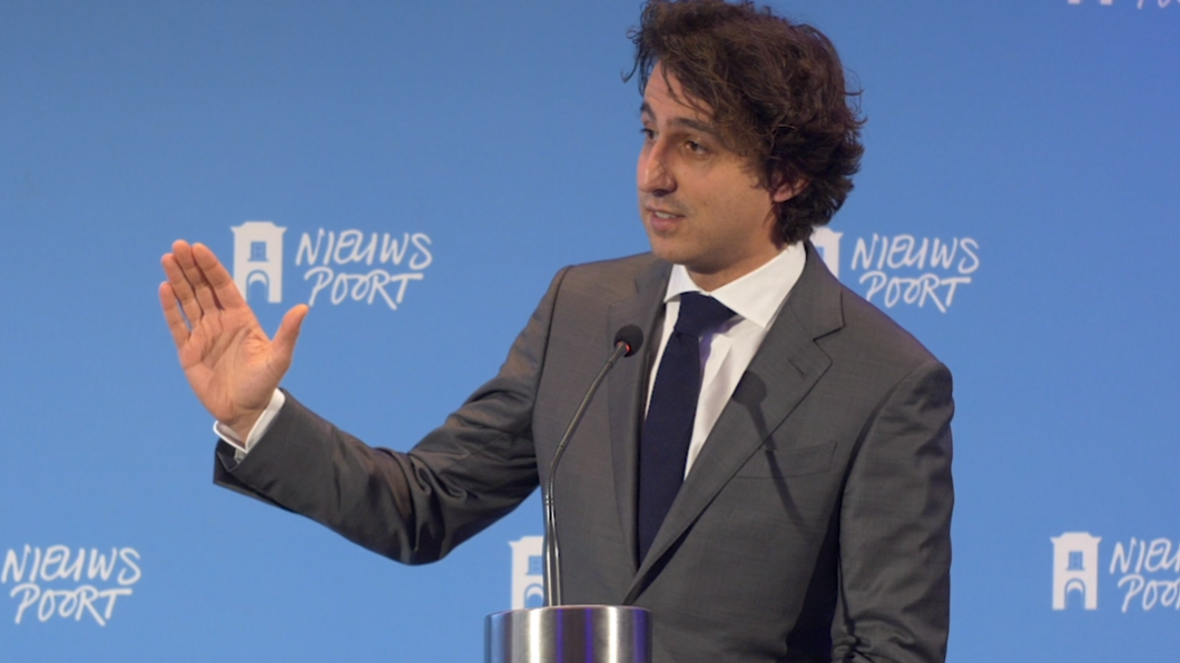 Jesse Klaver, persconferentie Nieuwspoort