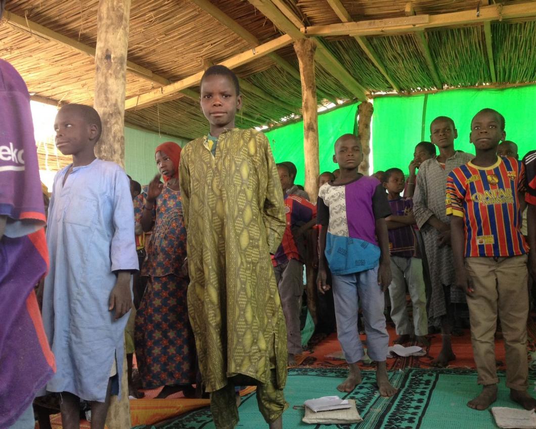 Tijdelijke school in Tsjaad